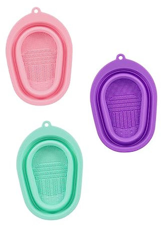 3pcs Silicone Brush Cleaning Pad Makeup Tool Cleaner Mat