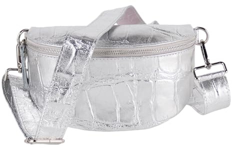 MIRROSI® Bauchtasche Damen, Made in Italy, Echtleder Umhängetasche Echtes Leder, Brusttasche, Crossbody Bag aus Echtem Leder, in 3 Größen erhältlich