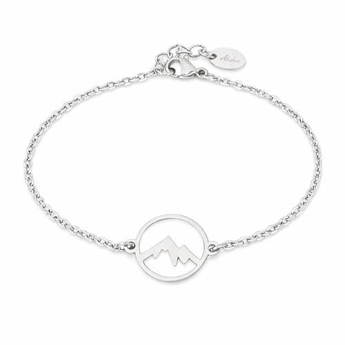 Aloha Armband Berg Stahl verschiedene Farben Geschenkidee Herren Damen Länge verstellbar, Taglia Unica, Edelstahl, Kein Edelstein