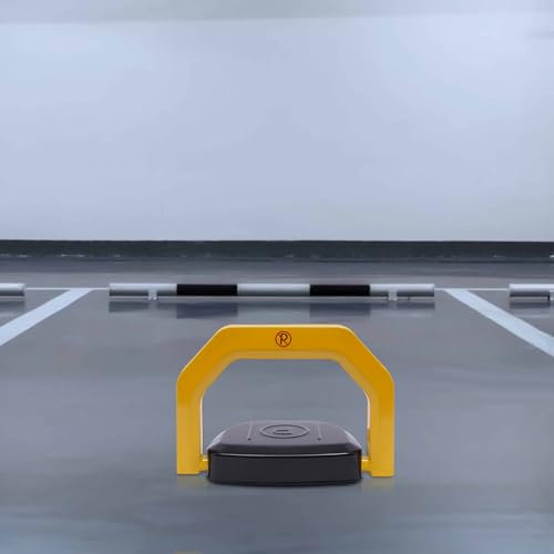 Parkplatzsperre Klappbar, Fernbedienung Parksperre, Remote Control Car Parking Spot Lock, Automatik Ferngesteuerter Parkpfosten mit 2 Fernbedienung