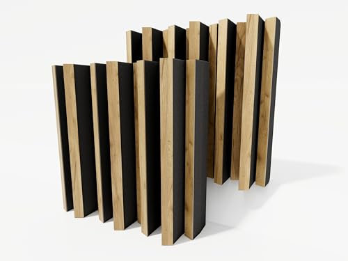 Lot de 2 diffuseurs acoustiques | Diffusion 2D | Réflexion – Diffusion – Absorption – Insonorisation | Panneau d'art mural | Plaques de couleur : Chêne, ARTO (150 mm))