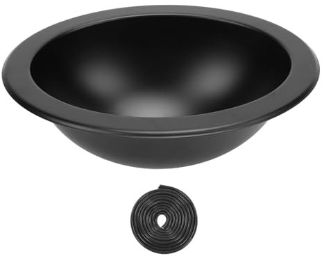 13,39 X 10,63 X 4,72 Zoll 304 Edelstahlspüle Rund, Aufsatz Barspüle, Einzelbeckenspüle, Wohnmobil Küchenspüle, 40 mm Ablauföffnung, Handwaschbecken, Spüle für Boot