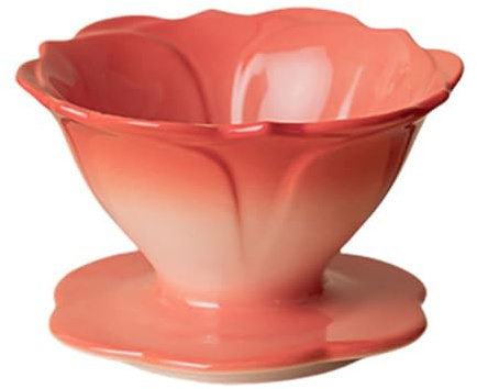 Hosoncovy Keramik-Kaffeetropfer, Kaffeefilterhalter, Kaffeefilter, Kegel, Kaffeebereiter, Tasse (rot)