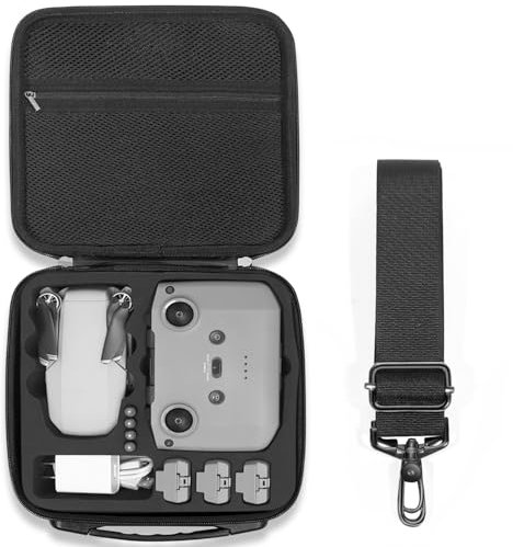 UNOSEKS Mini 4k Tasche, Tragetasche Für DJI Mini 4k /DJI Mi-NI 2 SE Drohnen Zubehör Case Combo Drohne Koffermit Tragegurt und Propellerhalterungen - Schwarz