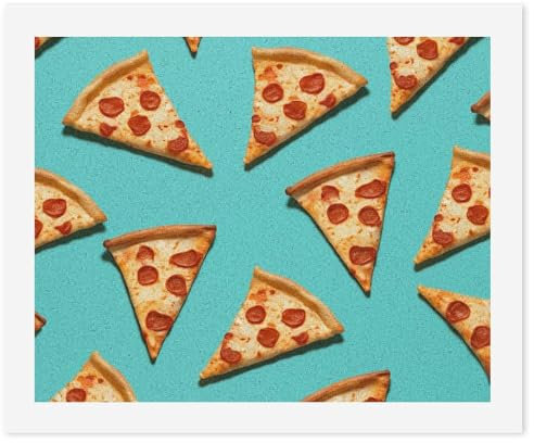 Grüne Pizzascheiben, digitale Malerei, personalisiertes Malen nach Zahlen aus Fotos, digitales Ölgemälde-Set mit Pinseln, Malen nach Zahlen für Anfänger, Wanddekoration für Zuhause