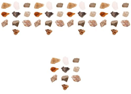 Mobestech 50stücke Teiliges Natürlicher Mineralien Geologie Lehrmittel Für Unterricht Dekorative Steine Für Schreibtisch Und Sammlungen Für Wissenschaft Und Geografie