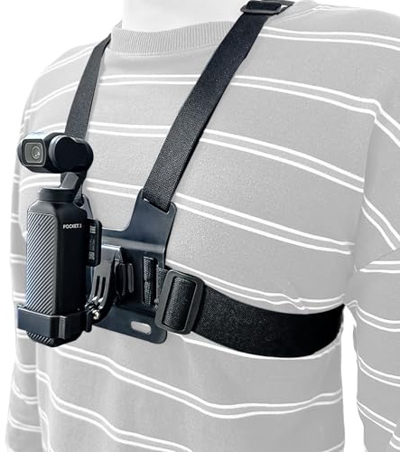 SRUIM Osmo Pocket 3 Adjustable Chest Mount Harness, Chest Strap Body Mount Accessories Compatible with DJI Osmo Pocket 3 Cameras Attachments