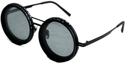 Uptiar Lentes de sol de tinte ajustables redondos polarizados con filtro ND integrado, control manual de tinte de 1 a 9 engranajes para hombres
