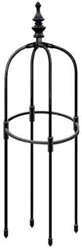 Traliccio per obelisco, alto 0,9 m, rotondo, spesso, antiruggine, per piante rampicanti, fai da te, facile da montare, per piante rampicanti da giardino, arte topiaria