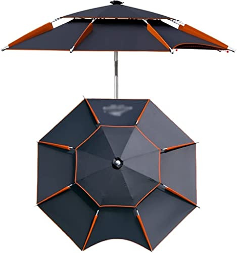 Parasols extérieurs Patio Parasol de Balcon Rotatif à 360 degrés, Parasol de Jardin imperméable épaissi, Conception de Ventilation à Double Couche(2.4m)