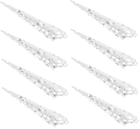PRETYZOOM 8 piezas Anillos de Dorados para Uñas Protector de Puntas de Dedos Accesorio para Disfraces de Reina Antigua para Fiestas y Halloween