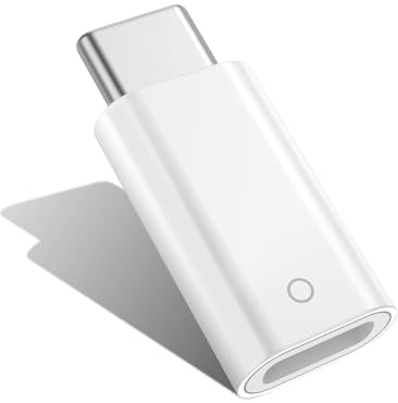 Adaptador para Apple Pencil 1 a USB-C, Compatible con iPad 10. Generación, Adaptador de Carga Compatible con Apple Pencil 1.Generación, Emparejamiento por Bluetooth y Carga rápida(Blanco)