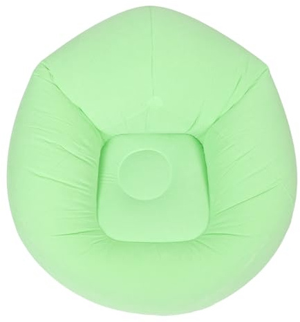 SEWACC Canapé Gonflable d'Extérieur Portable Vert avec Revêtement en Velours Fauteuil Relax Imperméable à Gonflage Rapide Chaise Gonflable Compacte avec Paquet de Rangement Camping et