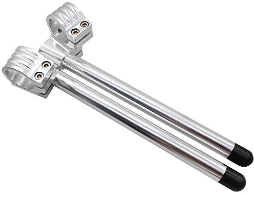 Rzmmotor 47mm 7/8 Motorcycle CNC Riser Fork Tube Clip On Handlebar Replaceable Compatible with Universal Bike Cafe Racer R3 2019-2021