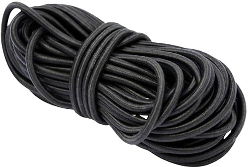 Elastische Kordel/runder Hutgummi schwarz & weiß, Basteln, Schmuck auffädeln, Masken, Partyhüte (schwarzer Gummizug, 1 mm – 5 Meter)