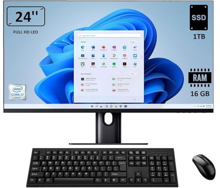Outlet Computer All In One 23,8 Windows 11 Pro Bianco i7 16GB