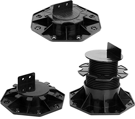 Ansobea 10 cuscinetti regolabili in altezza, 30 – 60 mm, per terrazze, piedini regolabili, cuscinetti per lastre di terrazze, pavimenti, lastre di pietra, piastrelle