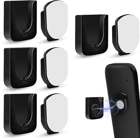 ZALHIN Soporte Magnético De Pared - 4 Piezas Organizador Mandos TV, Teléfono y Mando a Distancia - Accessori para Casa y Oficina