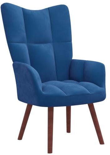 AJSEOYBS Ohrensessel Mit Hocker,Moderne Sesselrelaxsessel Blau Samtadatto A Geeignet für Wohnzimmer, Schlafzimmer, Büro