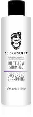 Slick Gorilla Shampooing violet correcteur de couleur élimine les tons cuivrés nettoie et renforce les cheveux blonds, gris, argent, cendres