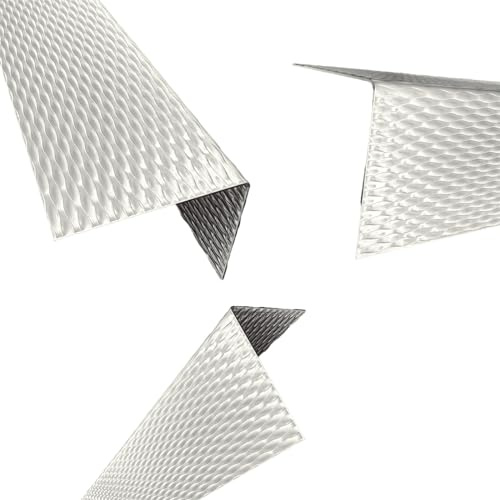 Edelstahl Winkelprofil 5 WL Struktur Eckschutzleiste 2000 mm Kantenschutz, Größe: 25x25x1,0 mm