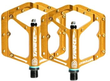Cykelpedaler pedaler MTB aluminiumlegering halkfri cykelpedal MTB-pedaler (färg: Guld)