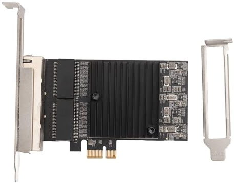 Scheda di Rete Gigabit PCIe1X 1G, Scheda di Rete PCI X Express Ethernet Ad Alta velocità da 10, 100, 1000 Mbps con Chip 82571 a 4 Porte per PC Desktop