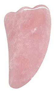 BIANMTSW Natürlicher Gouache-Schaber, Jade-Roller, Rosenquarz-Massageroller, Gouache-Schaber, rosa Kristall-Gesichtsschaber, Jade-Gesichtsroller, Typ H Voller Textur