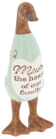 Shudehill Giftware Daisy Message Wooden Duck Ornament Gift - Family, Friends, Auntie, Daughter, Sister, Grandma, Nan or Mum Messages (Mum)