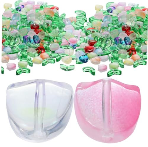 ULDIGI 120pcs Craft Tulip Beads for Jewelry Making Diy Beads for Bracelets for Necklace and Bracelet Making