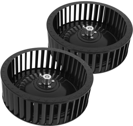 UKCOCO Range Hood Motor Wind Wheel Black 2pcs Metal Exhaust Fan Accessory Easy Install, Lightweight, Wear-resistant Replacement for Kitchen Ventilation