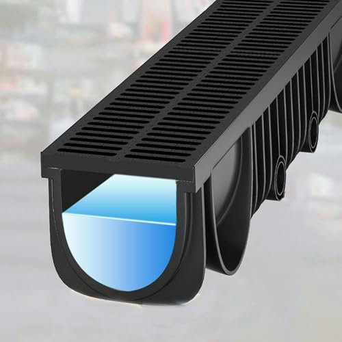 Entwässerungsrinne 2 3 Cm Hohes Unterirdisches Rinnen-Entwässerungssystem, Heavy Duty U-Form Kanal Drain/ Graben Drain Gitterrost Für Garagen-Parkplatz-Beton, Boden Auffangwanne(100x30x30x4cm/39.4x11.