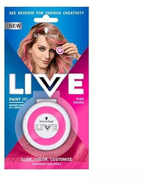 SCHWARZKOPF LIVE Pink Cush Paint It ! Lot de 3 pots de craie pour cheveux lavables
