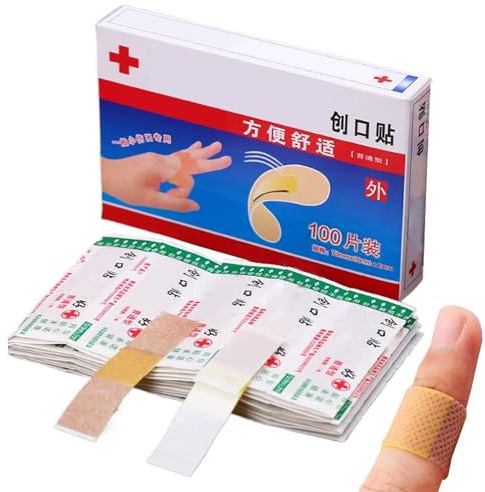 Bendaggi per ferite impermeabili, bendaggi adesivi - Strisce adesive per bendaggio impermeabili - 50/100 CONTO DEI RESPRIZIONI - Adesivi protettivi in tessuto flessibile per tagli e tagli