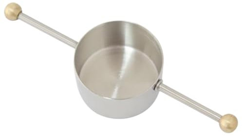 Medida espiritual de jigger, cóctel de acero inoxidable de 30 ml taza de medición, cóctel de fondo plano con mango, medidas fáciles de disparo para el restaurante de bares caseros.