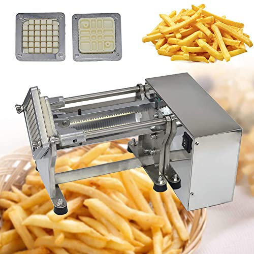 CWCQGH Tagliapatate Elettrico per Patatine Fritte con 3 Lame intercambiabili in Acciaio Inox, Perfetto per affettare Patate e Utilizzare Carote, zucchine, cetrioli e Altro Ancora.