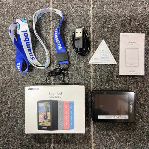 SHIMBOL CP5 Mini 2 Selfie Screen Monitor - Écran extérieur pour smartphone arrière caméra Vlog 2,4 pour iPhone et Android, connexion 30 m, zoom 4x, obturateur Bluetooth (noir)