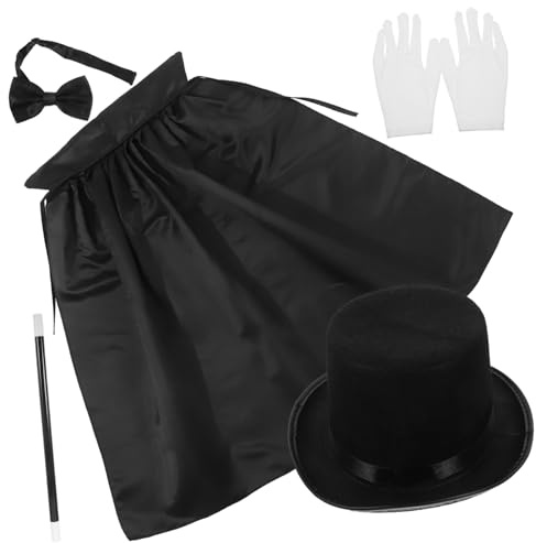 KONTONTY Disfraz de Detective Moderno para Accesorios de Cosplay con Sombrero Guantes Pajarita y para Fiestas Halloween y Carnavales