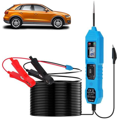 Automotive Circuit Voltage Tester 3.5-36V DC – Battery Short Circuit Finder | Digital Display, Electrical Fuse Tester, LED Light, Overload Protection, Voltage & Polarity Check, Continuity Test