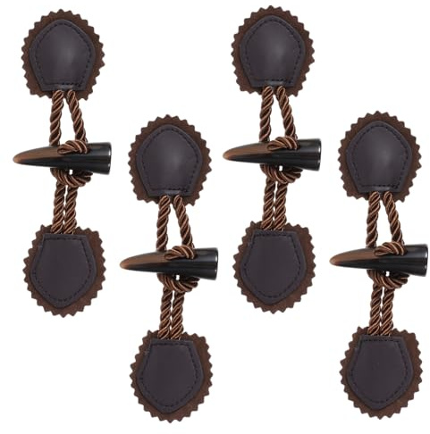 OSALADI 4pairs Resin Horn Toggle Buttons Coat Closure Vintage Clothing Accessories Knots Buttons