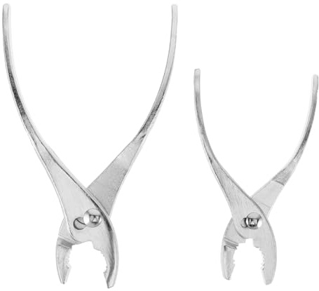 Hemobllo 2 Pezzi Pinze Regolabili per Morsetti Tubo con Mascelle Seghettate Pinze Serraggio e Svitamento Bulloni Acciaio Resistente con Impugnatura Confortevole