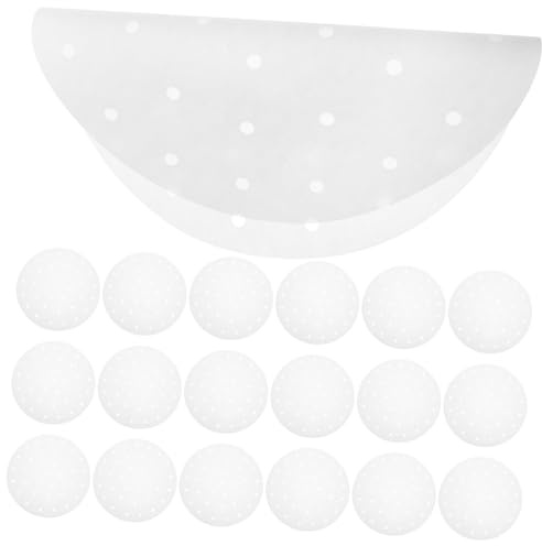 ELAYARD 100pcs Round Steamer Liner Paper for Air Fryer Basket and Pans, Nonstick Solvent-Free Silicone Oil Paper, Food Safe with Even Heating, for Steamer Cooking and Oven Baking