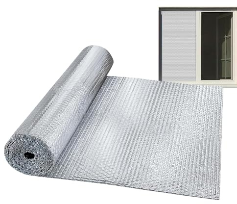 Isolation Pour Fenêtres, Feuille Isolante Thermique à Bulles Résistant aux Intempéries - Rouleau Isolant Double Réfléchissant | Pour Usage In, Sur Toit, Pour Portes De Garage, Automobile Et Pour Be