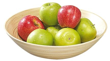 Kesper | Obst- und Gebäckschale, Bambus, Ø 30 x H: 9 cm | 53030 | Großzügige Bambusschale für Obst, Gebäck und Snacks auf dem Tisch