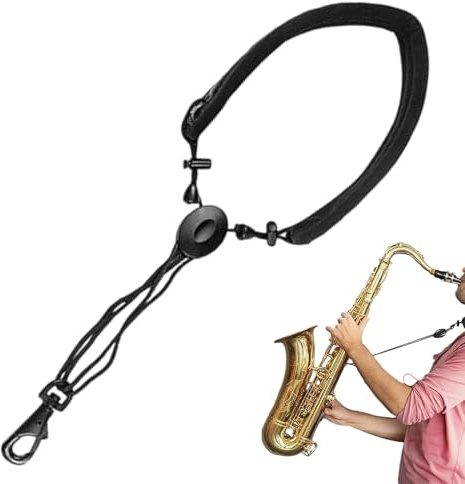 Alto Saxophone Neck Strap - Musical Instruments Neck Strap | Thick Sax Padded Band - for Bassoon Cork Alto Soprano Horn Saxophone Tenor Clarinet Bass Baritone