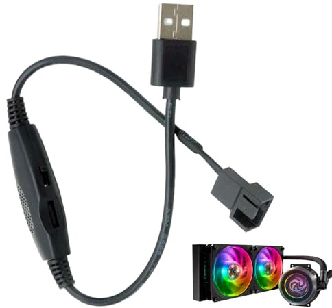 Manolyee USB Fan Controller,3-Pin/4-Pin USB Connector,Fan Wind Speed Regulator | for PC Computer Electronic Devices Cooling System Car Maintenance