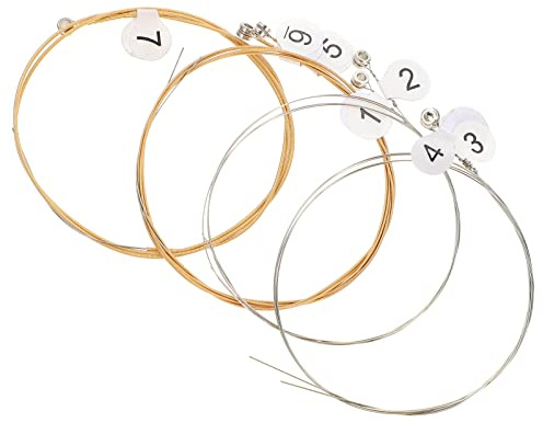 7-saitige Stahlsaiten für Leier, 40 cm lang, Ersatz-Metallsaiten für Leier, Harfe, DIY-Teile, Zither, Hackbrett, Saiteninstrument