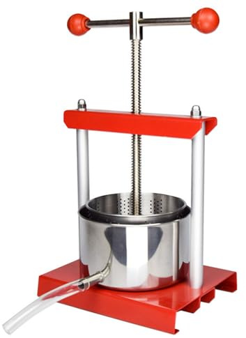 Frukostpress, manuell juicepress i rostfritt stål för mjuk frukt, druvor, grönsaker, hemlagad juice, ost, tinkturört, olivolja, honungstillverkning 2L/0.53Gal