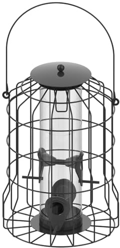 Mangiatoia per, Design a Prova di Scoiattolo, 36x17 cm, Mangiatoia a Prova di Scoiattolo, Organizzatore di Cibo per, Materiale Antiruggine, per Osservare Fringuello Cinciallegr