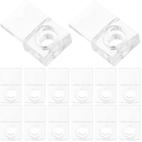 Alipis Clips de Fijación para Espejo de Cristal Transparentes, 30 Unidades con Tornillos y Anclajes para Montaje en Pared, Herrajes Resistentes para Colgar Espejos de Baño y Sala
